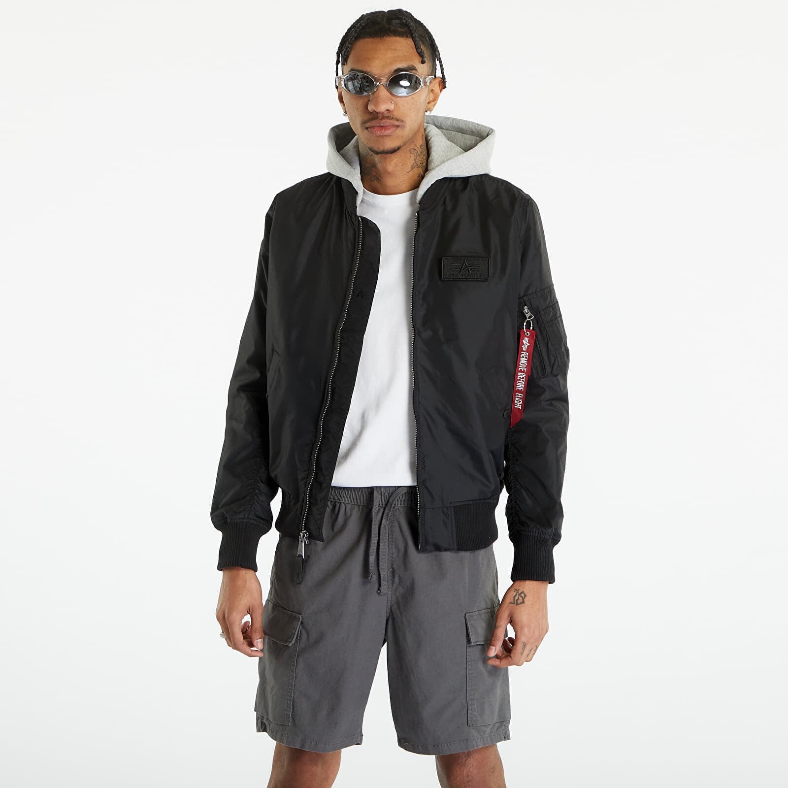 Bunda Alpha Industries MA-1 TT Hood Black XXL
