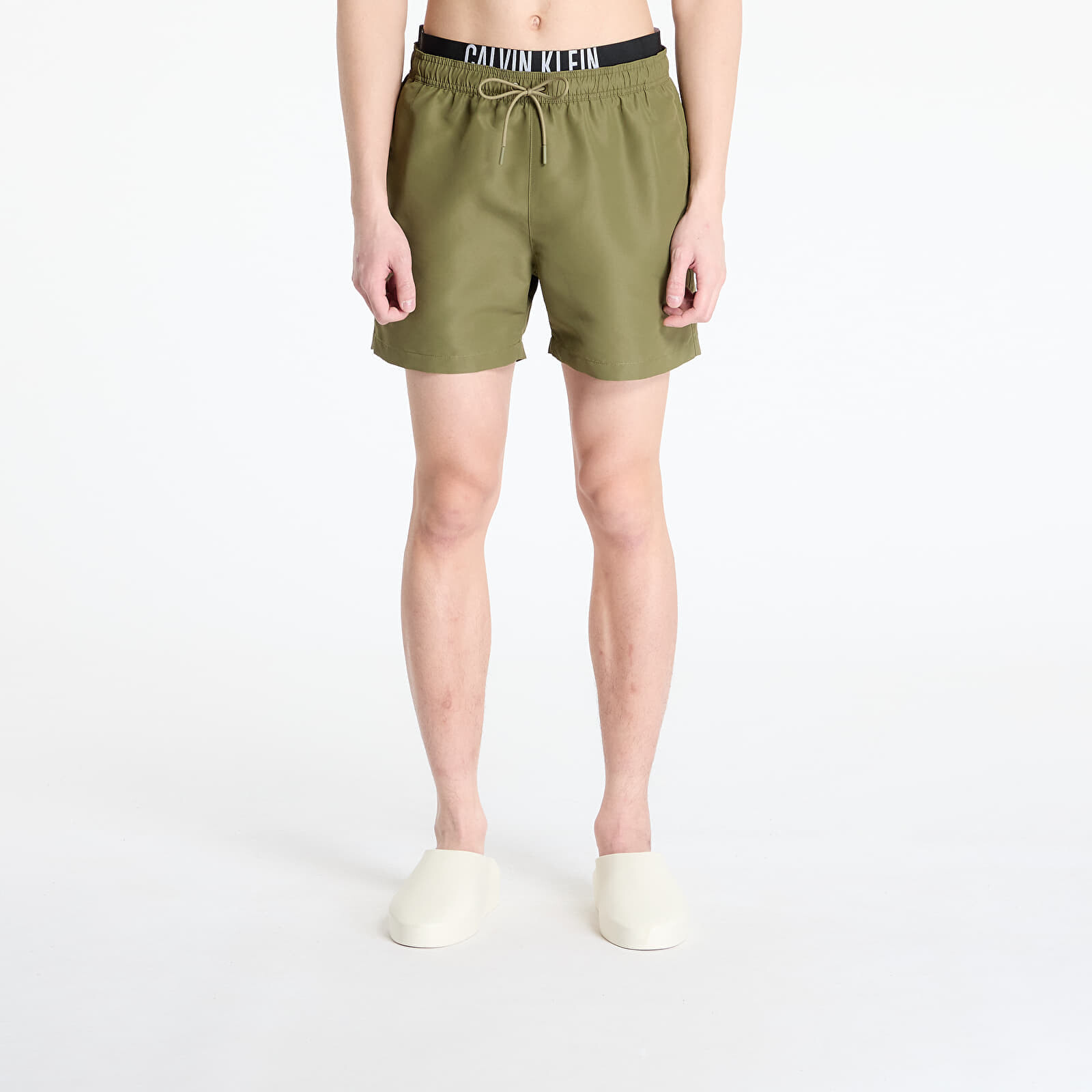 Plavky Calvin Klein Jeans Medium Double Wb Boardshorts Green L