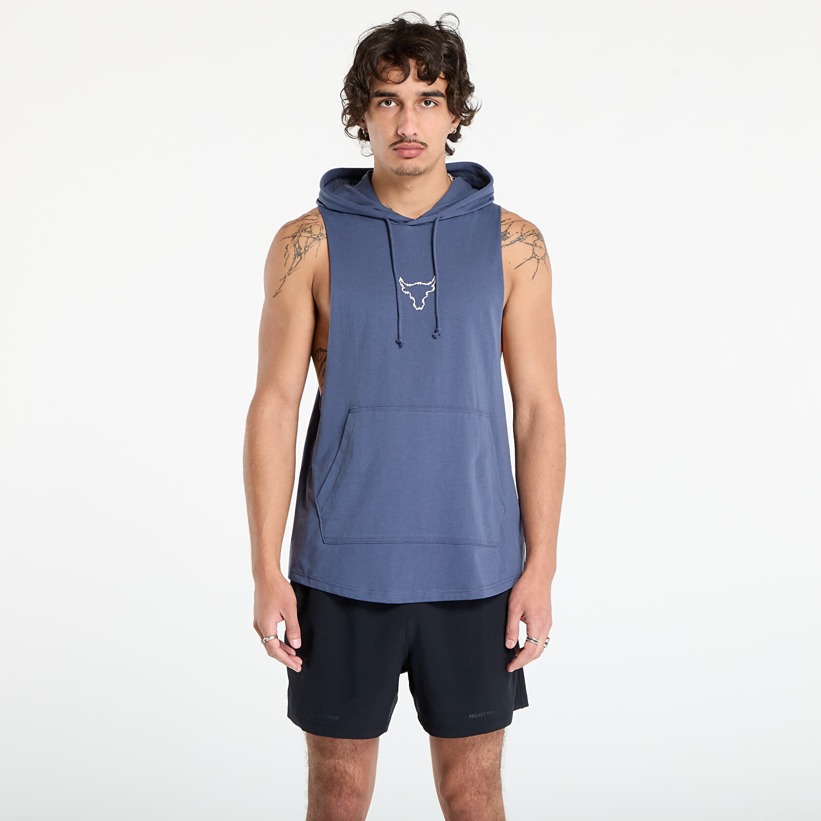 Tričko Under Armour Project Rock Q3PO SL Hoodie Grey M