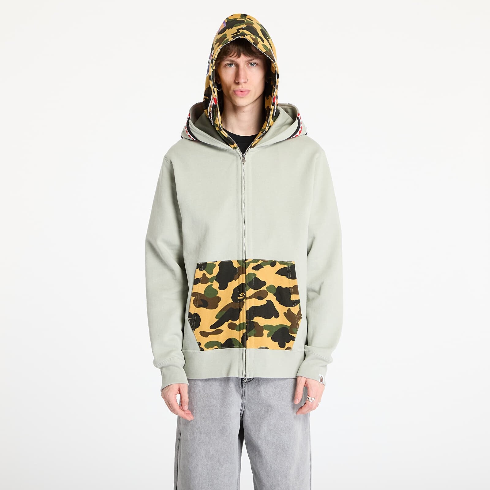 Mikina A BATHING APE 1St Camo Shark Full Zip Double Hoodie UNISEX OLD L