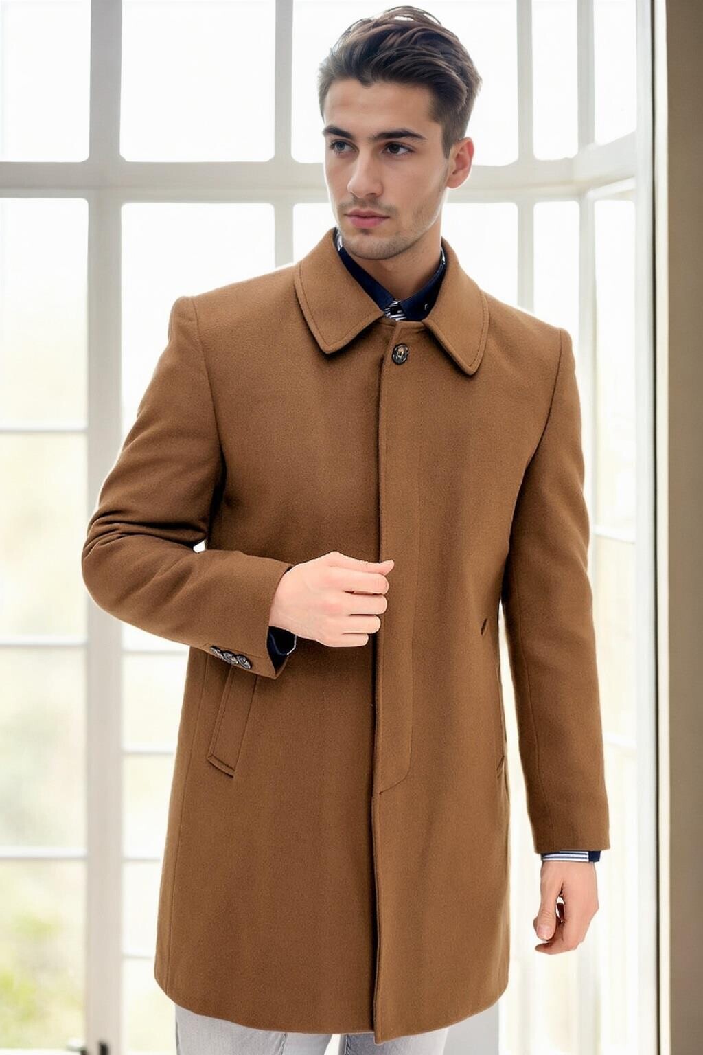PLT9365 DEWBERRY MEN'S COAT-CAMEL