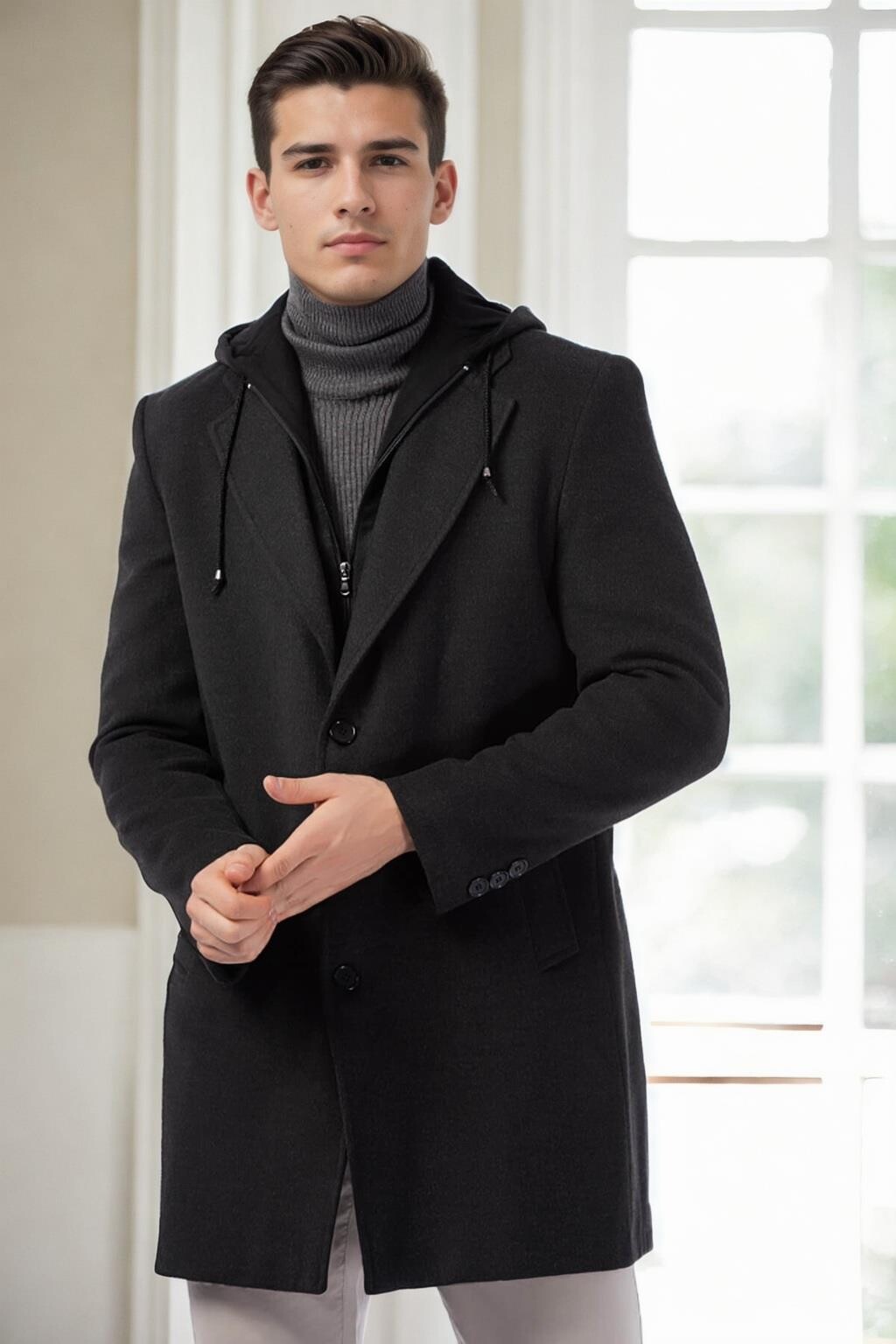 PLT9376 DEWBERRY MEN'S COAT-ANTHRACITE