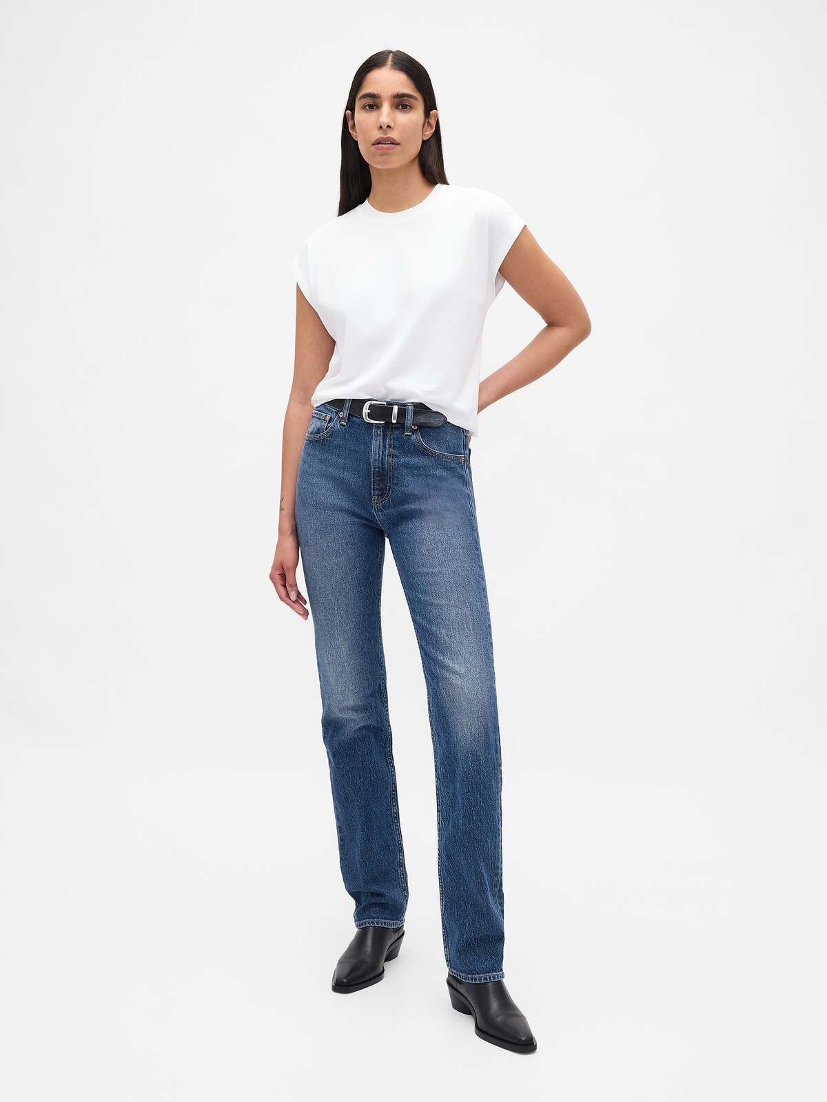 GAP Jeans High Rise '90s Straight - Ladies