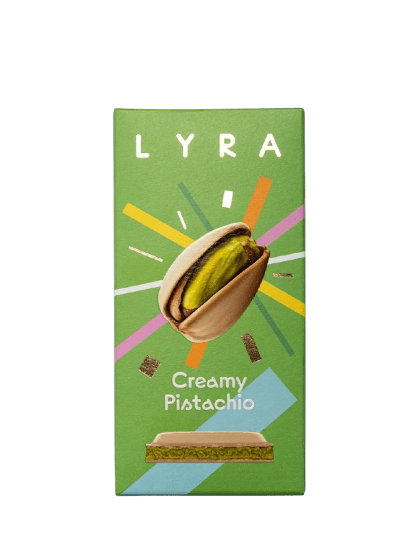 Biela čokoláda - Creamy Pistachio LYRA 80g