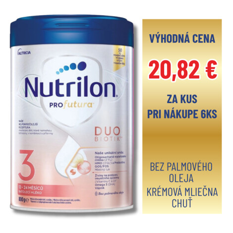 Nutrilon 3 Profutura DUOBIOTIK batoľacie mlieko (12-24 mesiacov) 6x800g