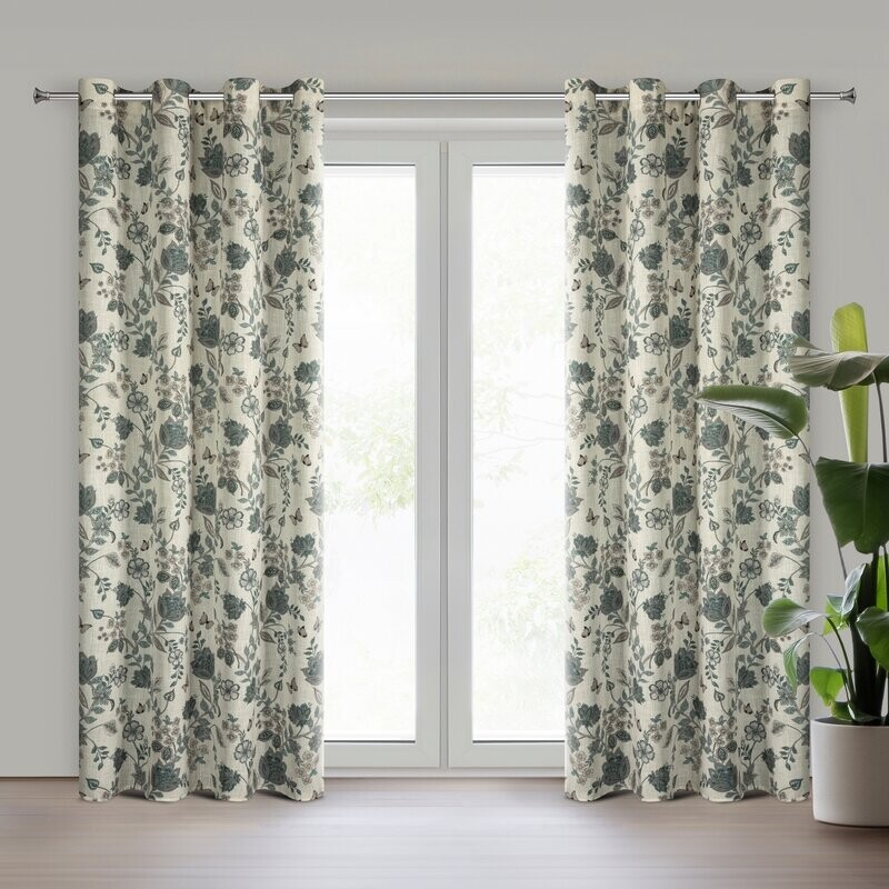 ArtFir Záves TALI K | prírodná/modrá 140 x 250 cm