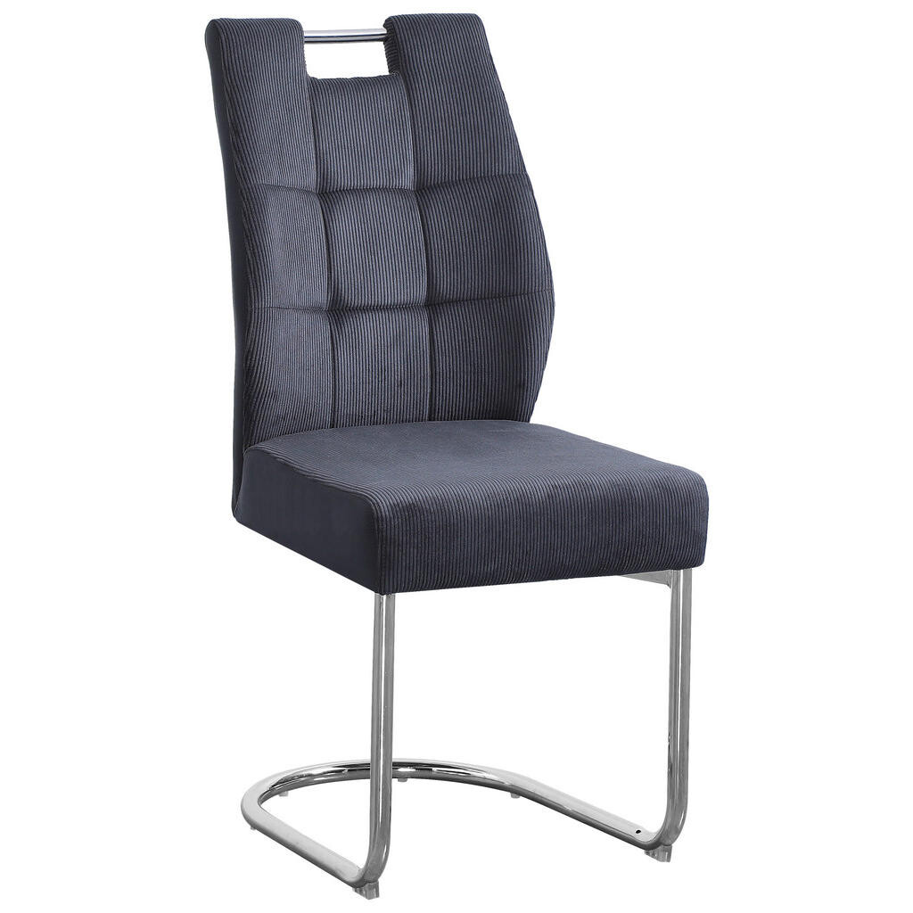 Carryhome STOLIČKA S PRUŽNÝM PODNOŽÍM, mikrovlákno, sivá, chrómová