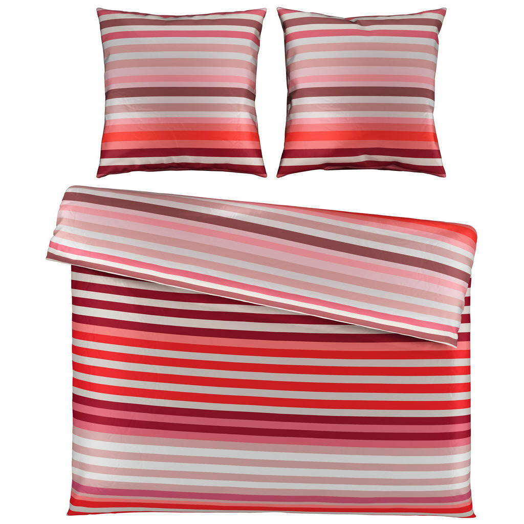 Novel POSTEĽNÁ BIELIZEŇ, satén, červená, 200/200 cm