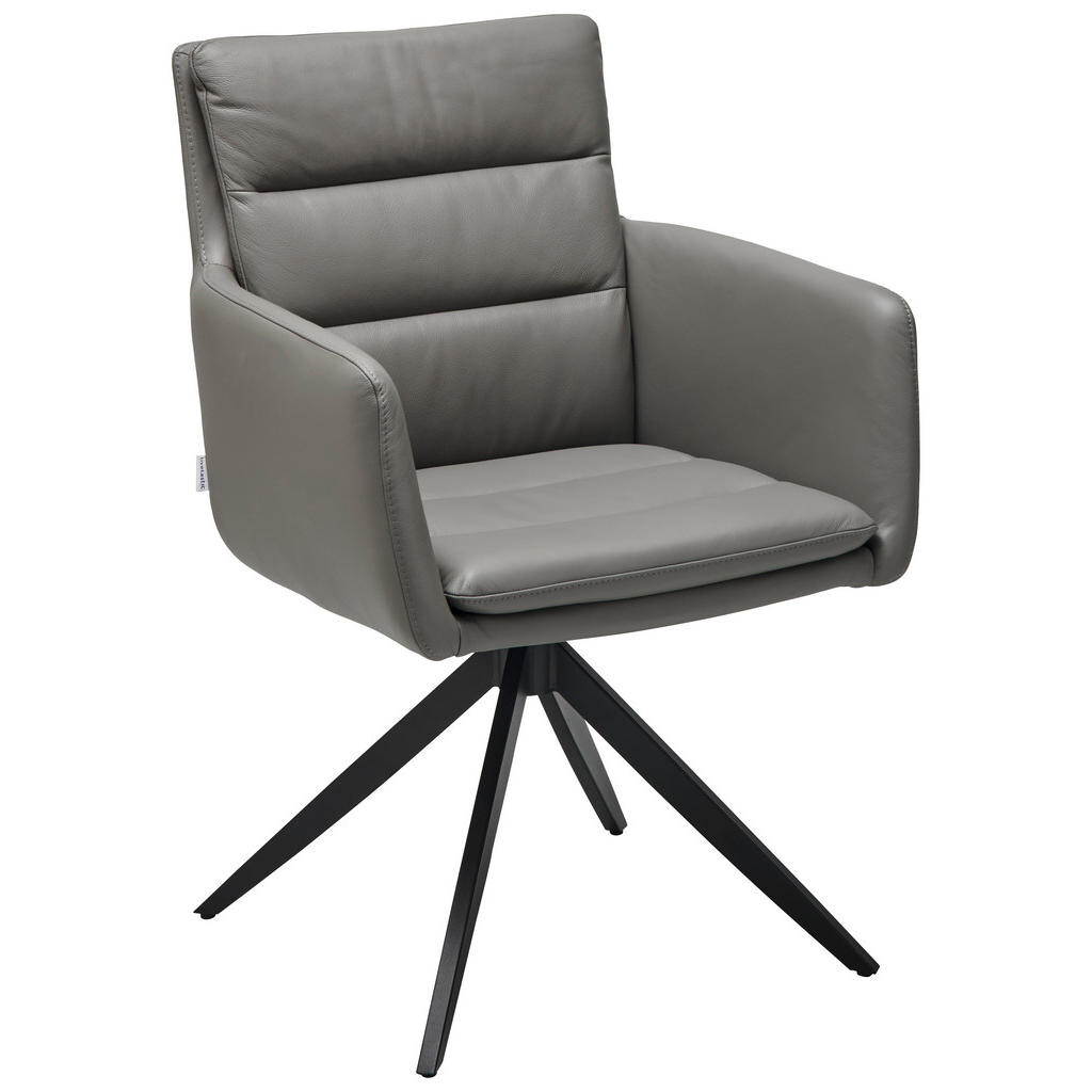 Livetastic STOLIČKA S PODRÚČKAMI, tmavosivá