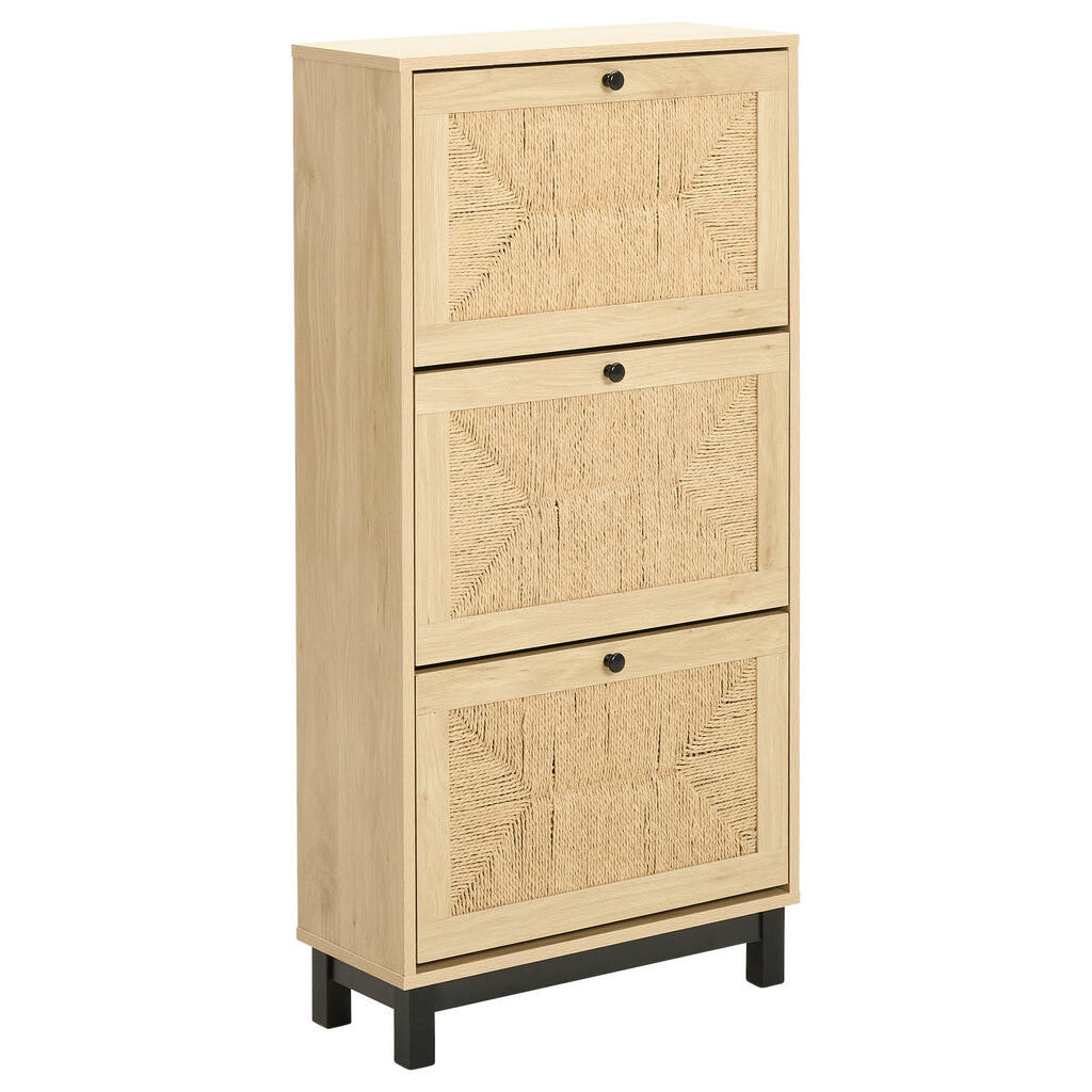 MID.YOU VÝKLOPNÁ SKRINKA NA TOPÁNKY, prírodná farba, čierna, borovica, 58/118,5/23 cm