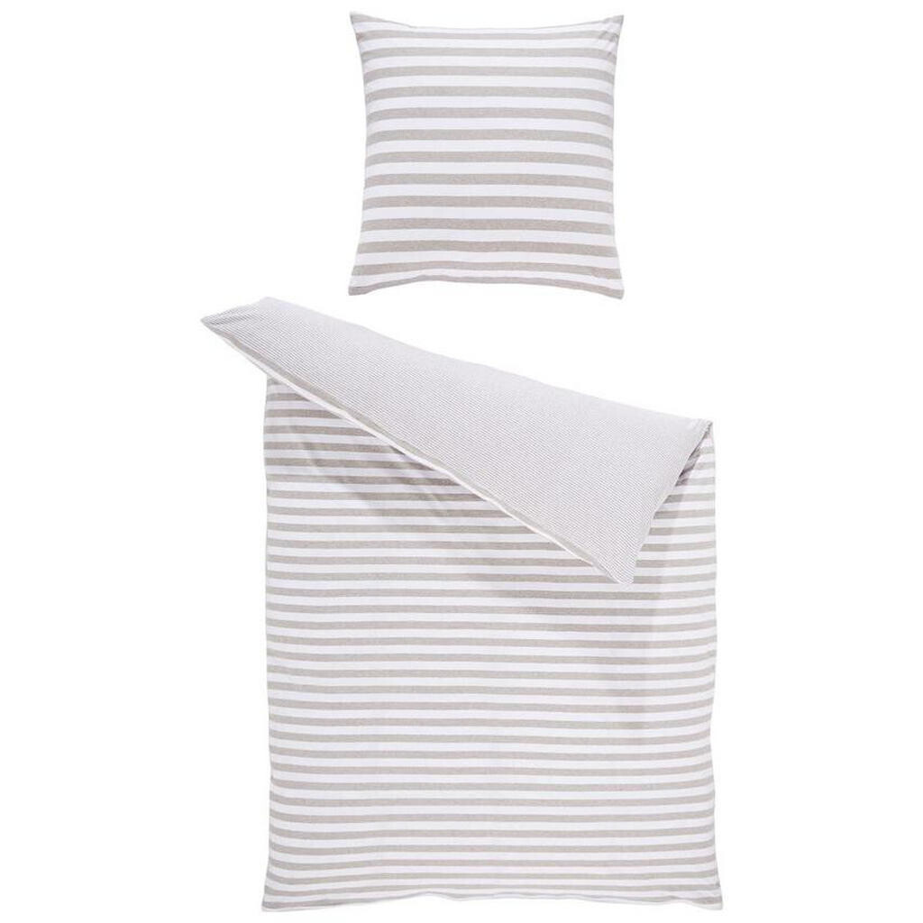 Bio:Vio OBOJSTRANNÁ POSTEĽNÁ BIELIZEŇ, džersej, taupe, 155/220 cm