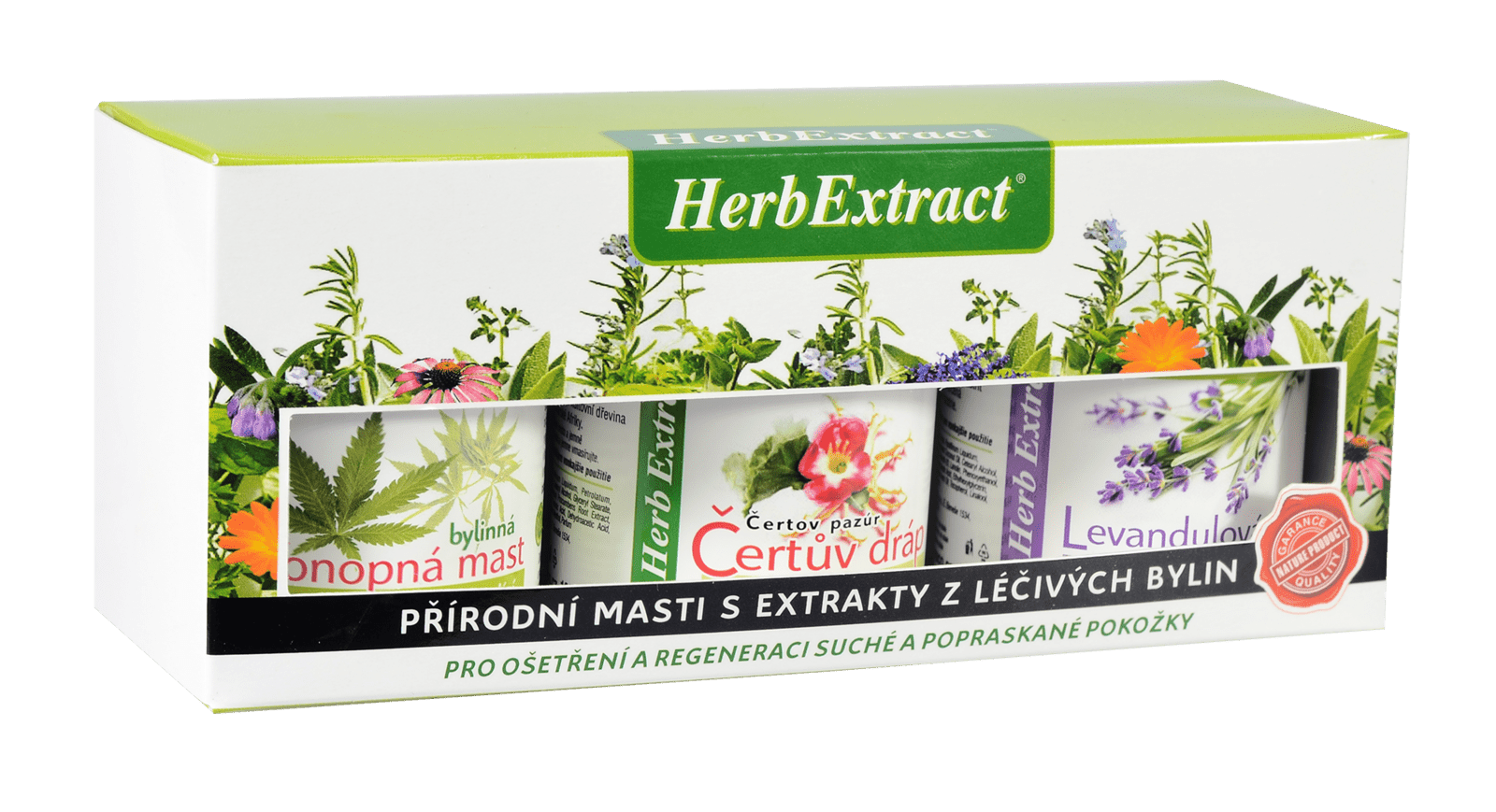 VIVACO Darčekové balenie bylinné masti - harpago 125ml + levanduľa 125ml + cannabis 125ml