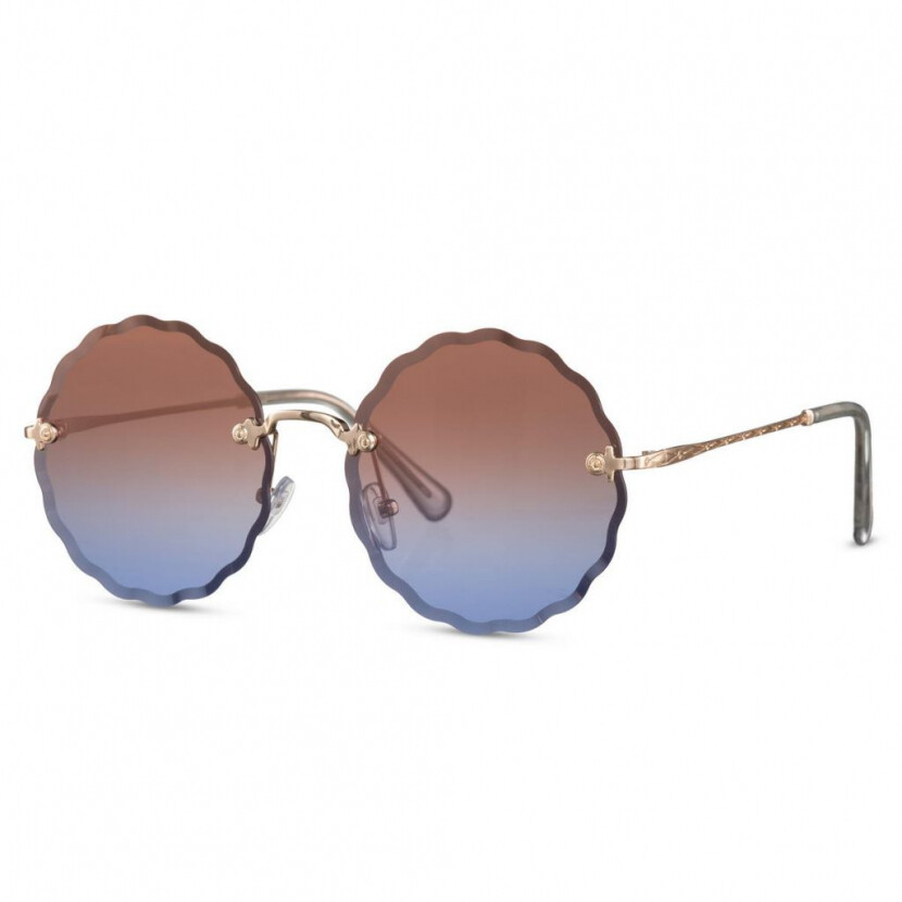 Slnečné okuliare Solo Rounds - zlaté-hnedé