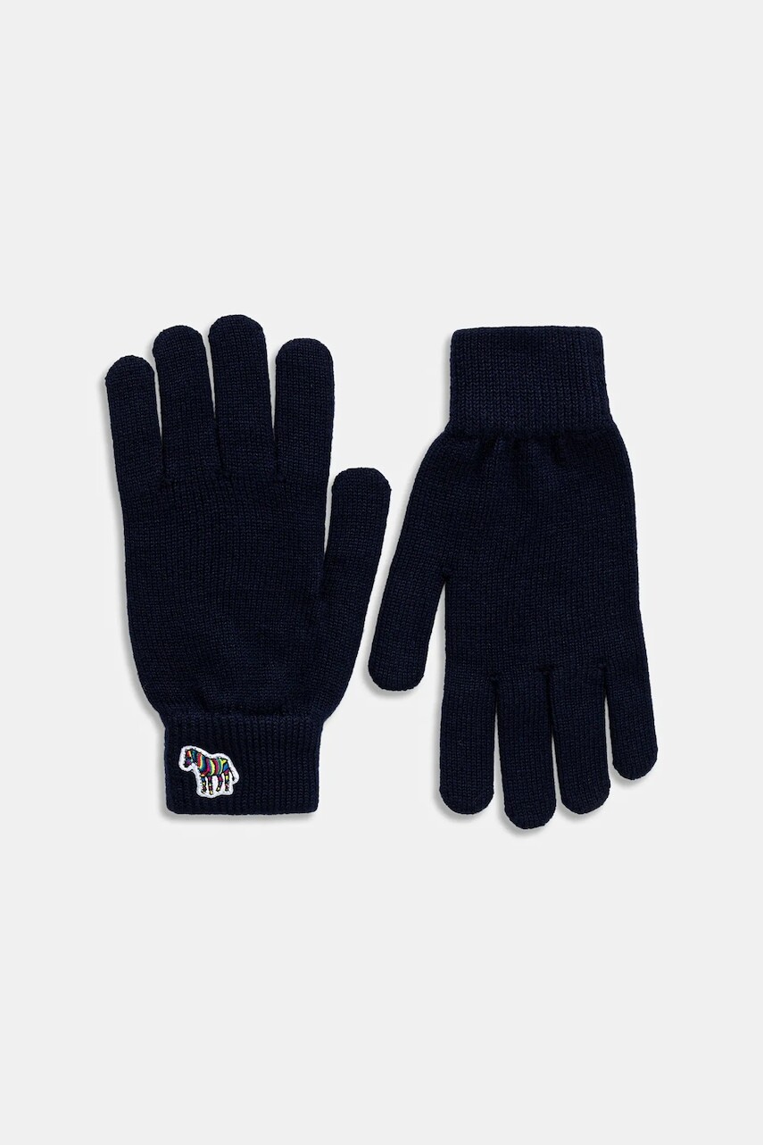 Vlnené rukavice Paul Smith tmavomodrá farba, M1A-410MK-TZEBRA