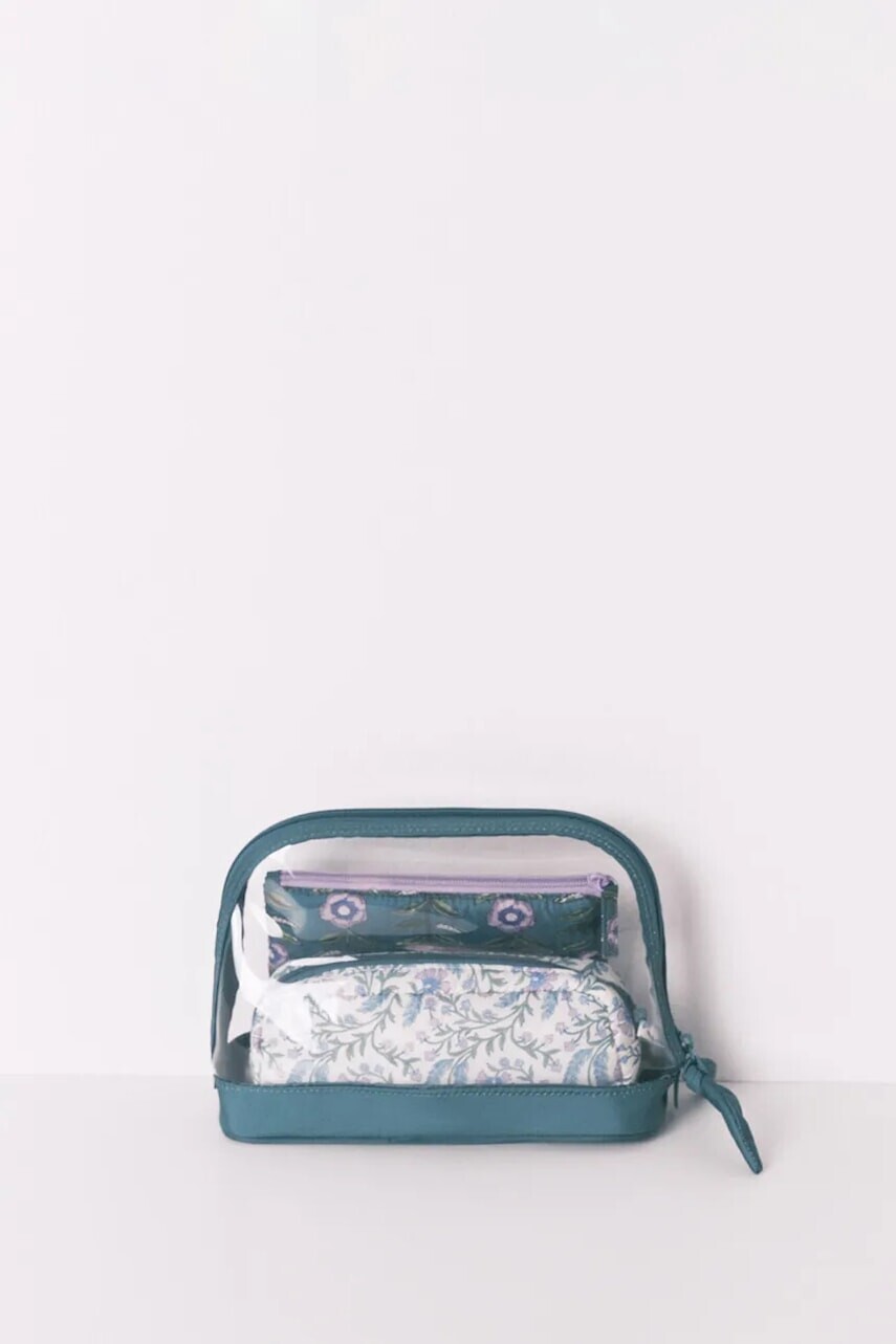 Kozmetická taška women'secret 3-pak zelená farba, 4842957