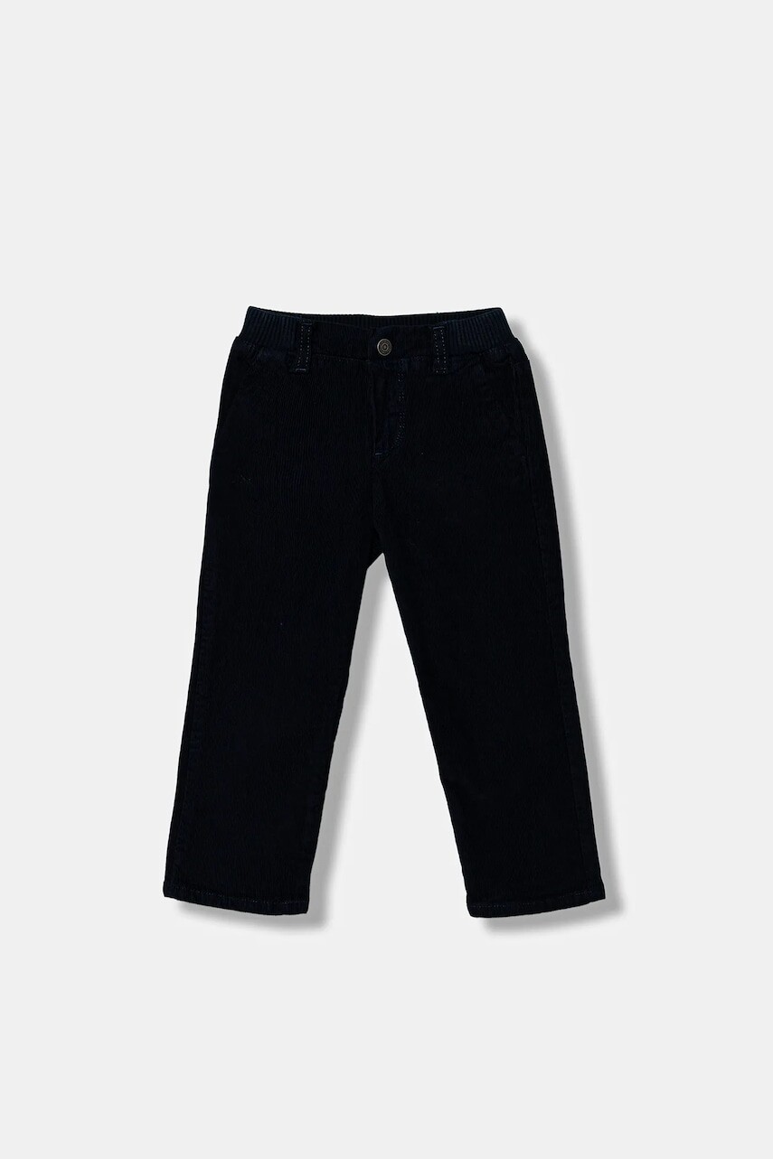 Detské menčestrové nohavice Guess tmavomodrá farba, jednofarebná, N5BB00 WI250