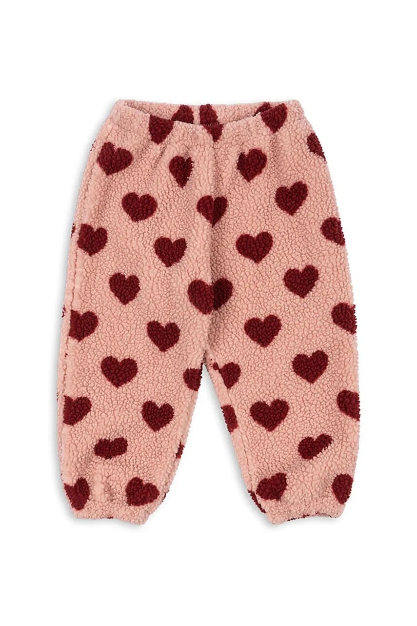 Detské tepláky Konges Sløjd JODY PANTS GRS ružová farba, vzorovaná, KS104066