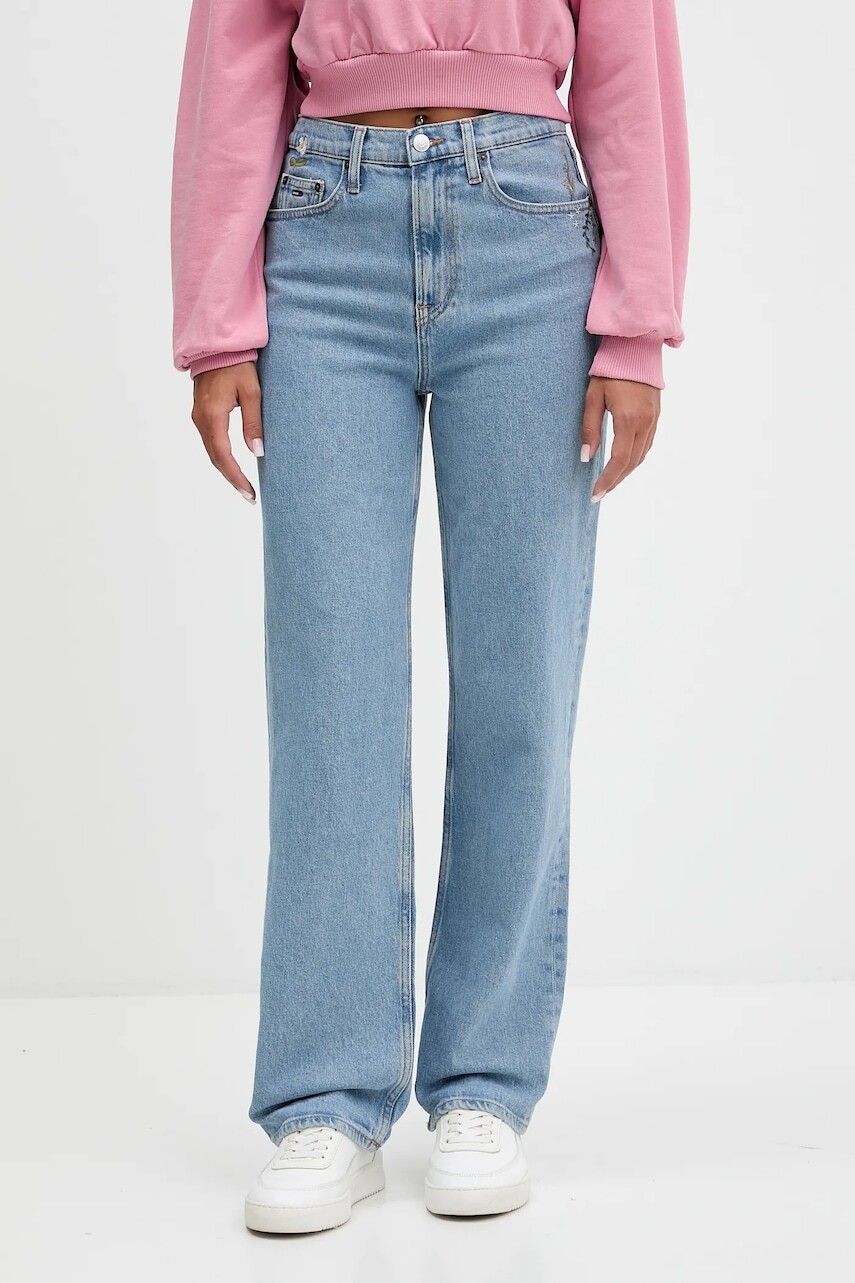 Rifle Tommy Jeans vysoký pás, DW0DW22147