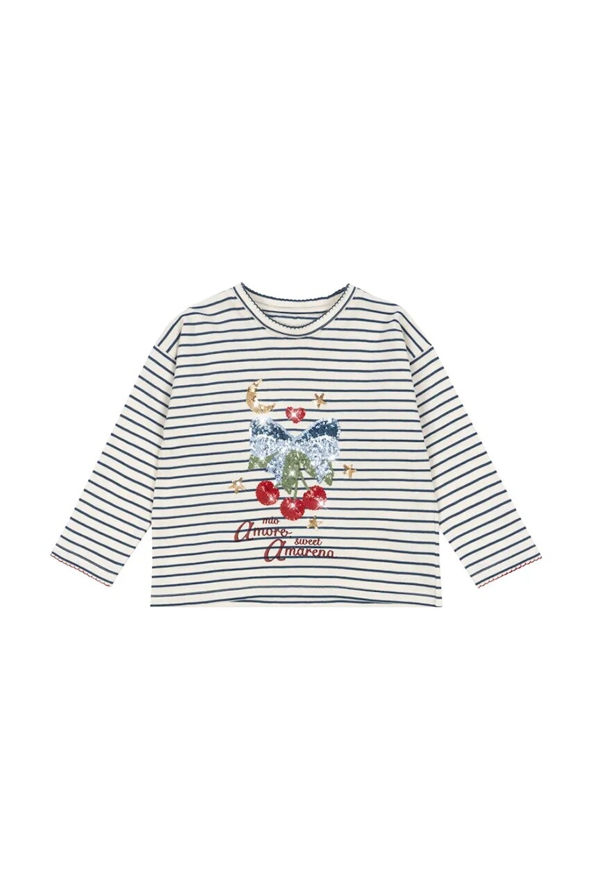 Detská bavlnená košeľa s dlhým rukávom Konges Sløjd LIN LS TEE GOTS viac farieb, s potlačou, KS103859