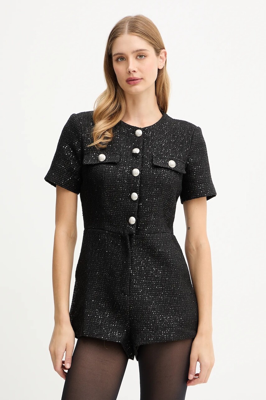 Overal Bardot čierna farba, 60098PB