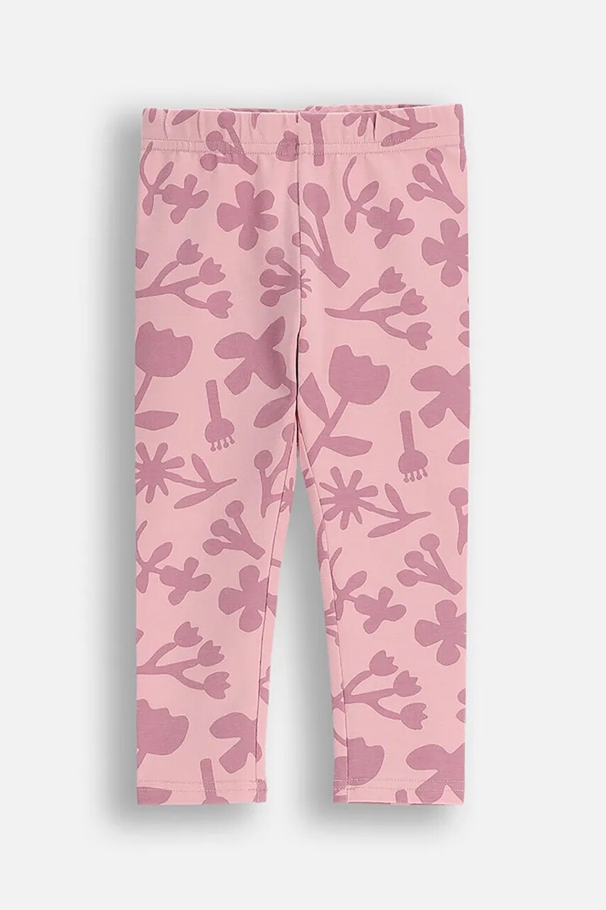 Detské legíny Coccodrillo ružová farba, vzorovaná, TEDDY BEAR GIRL NEWBORN
