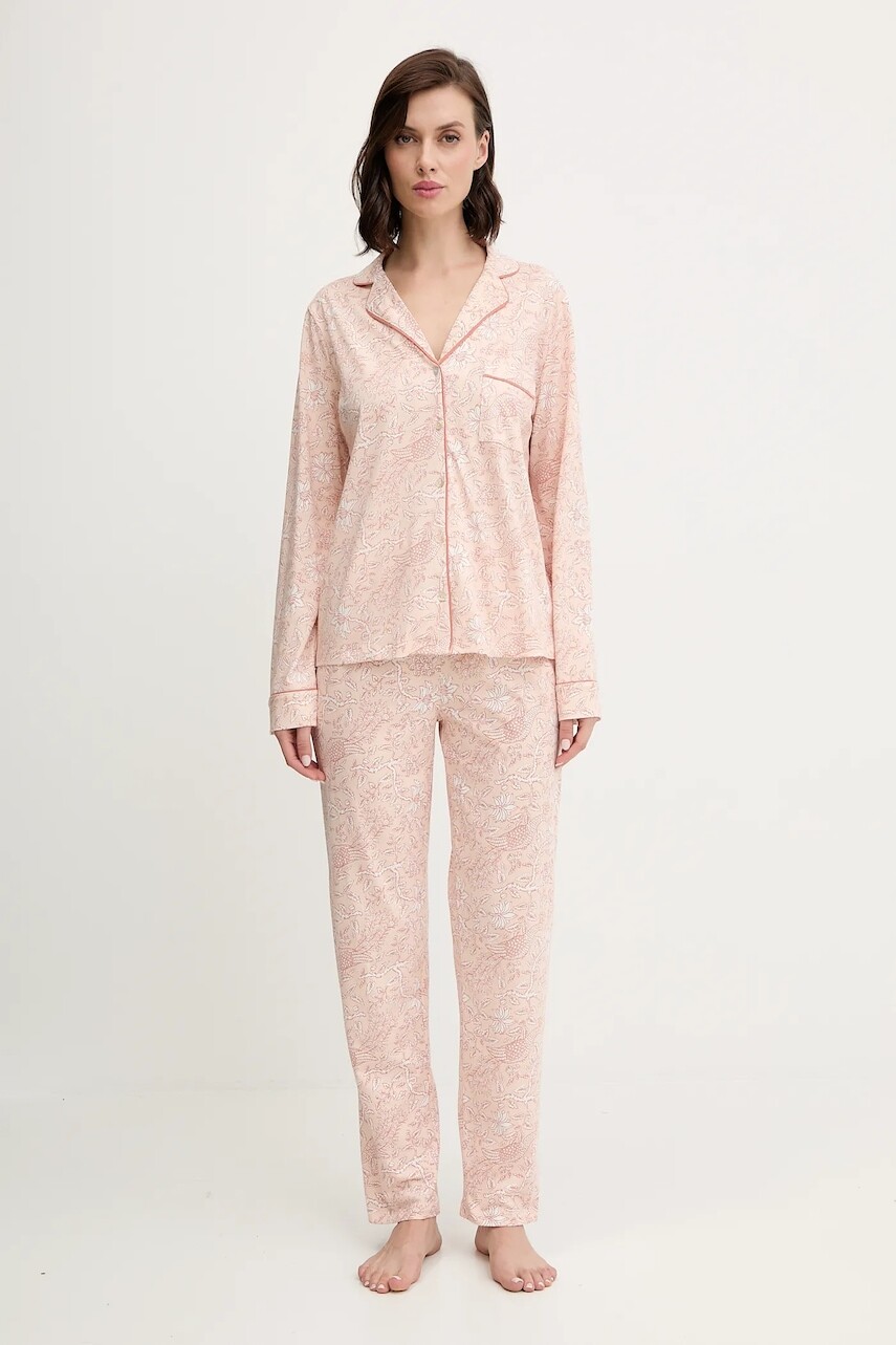 Bavlnené pyžamo women'secret oranžová farba, bavlnené, 4852096