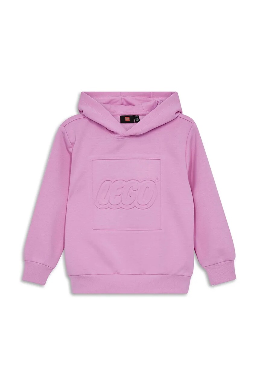 Detská mikina Lego LWSKY 600 ružová farba, s kapucňou, jednofarebná, 11010295