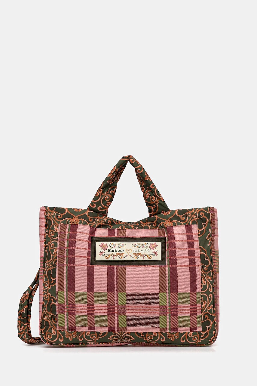 Kabelka Barbour x Farm Rio ružová farba, LBA0476