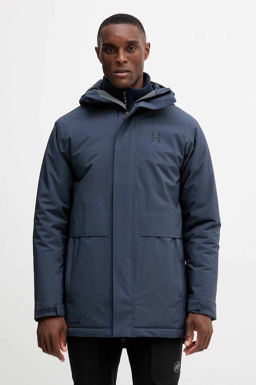 Športová bunda Haglöfs Salix tmavomodrá farba, 608241