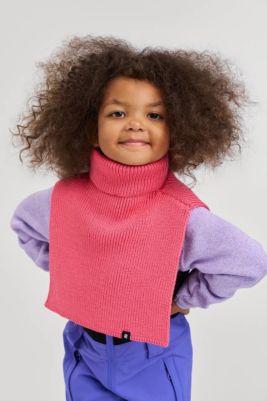 Detská kapucňa z vlnenej zmesi Reima Kaulain ružová farba, jednofarebná, 5300235B