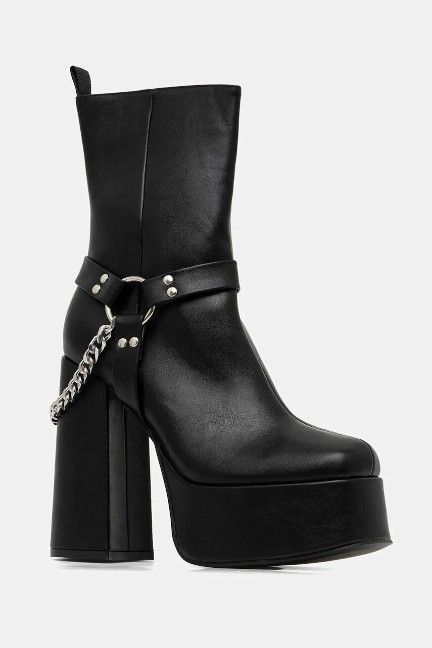 Členkové topánky Koi Footwear Natron čierna farba, na podpätku, Natron