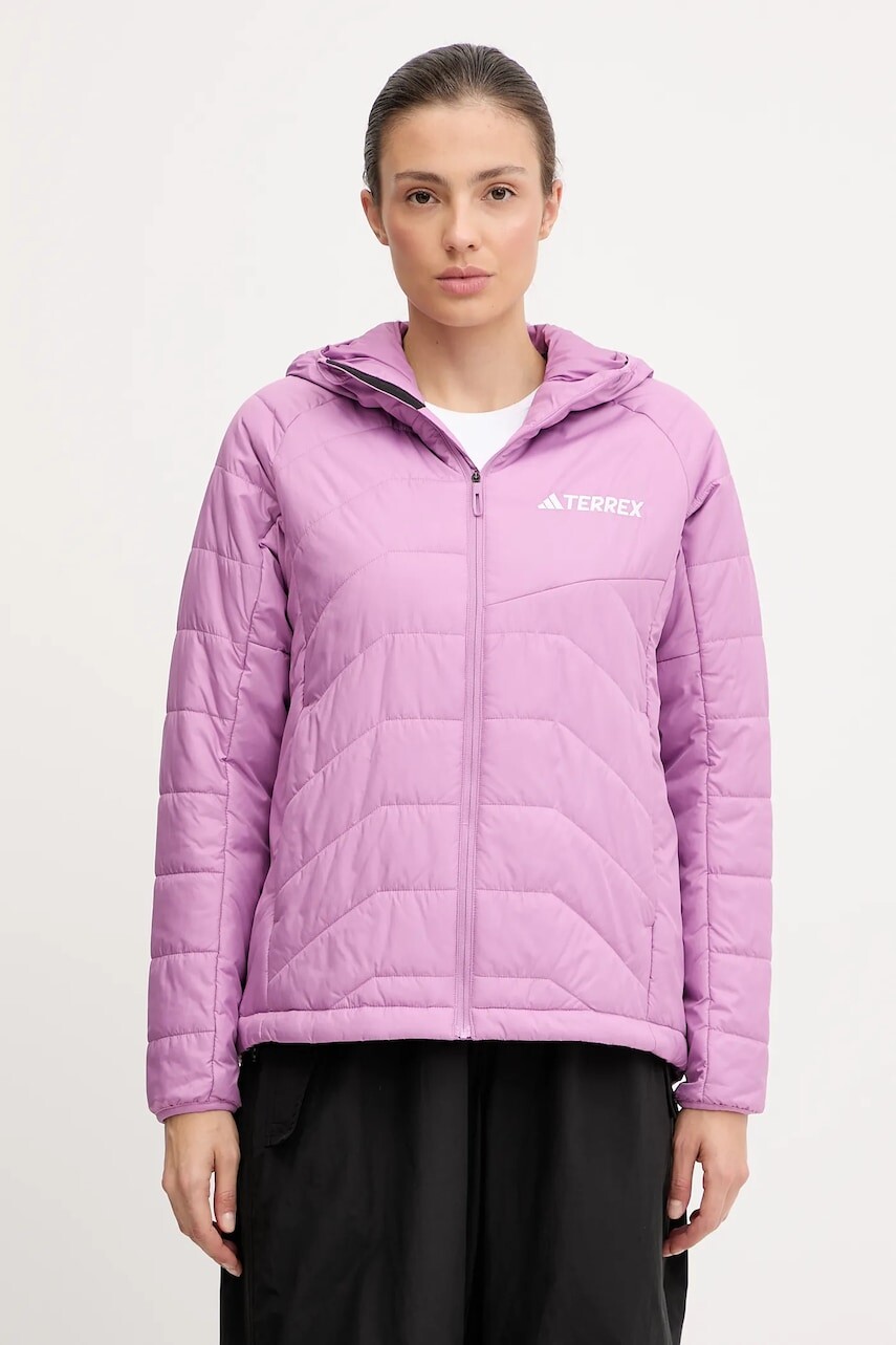 Športová bunda adidas TERREX Multi Insulated ružová farba, prechodná, JN0799