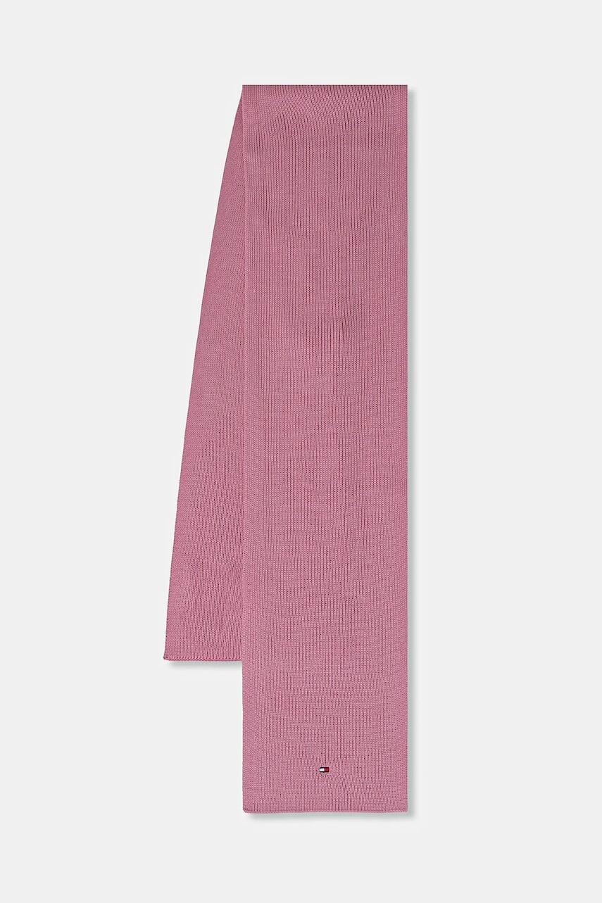 Detský šál Tommy Hilfiger ružová farba, jednofarebná, AU0AU01566