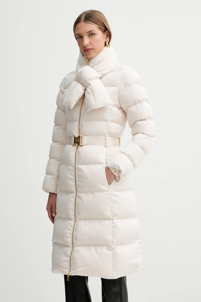 Bunda Elisabetta Franchi béžová farba, zimná, PI84D56E2