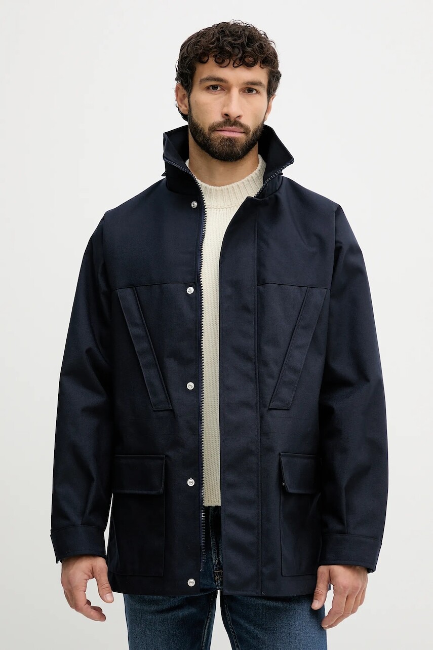 Bunda Bally tmavomodrá farba, prechodná, MOU0B0