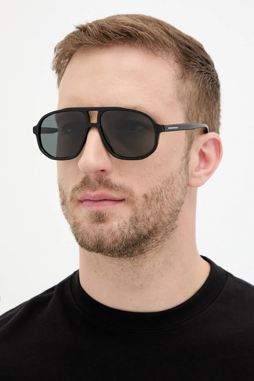 Slnečné okuliare Emporio Armani čierna farba, 0EA4263U