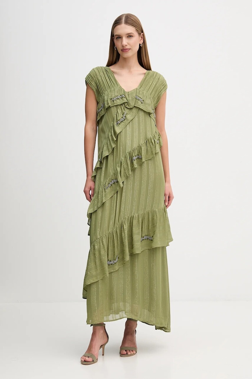 Šaty Hoss Intropia zelená farba, mini, áčkový strih, 8222109