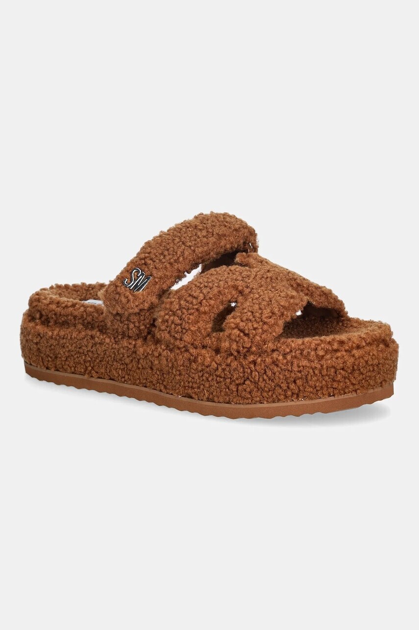 Papuče Steve Madden Bigmissile-F hnedá farba, 11004961