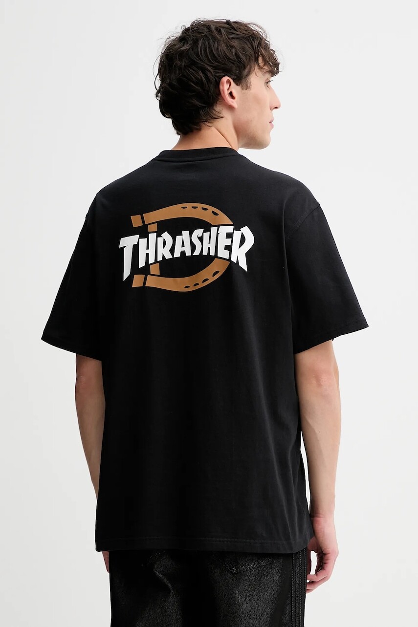 Bavlnené tričko Dickies pánske, čierna farba, s potlačou, DK0A88IU