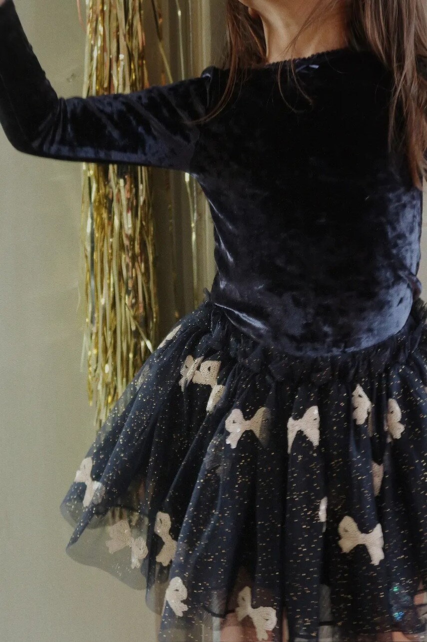 Dievčenská sukňa Konges Sløjd YVONNE SKIRT tmavomodrá farba, mini, áčkový strih, KS104472