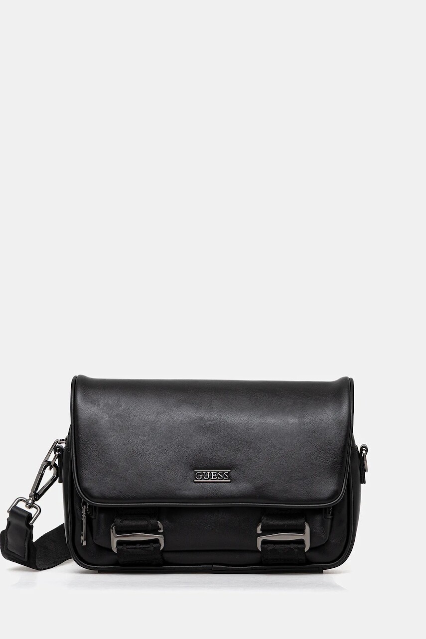 Malá taška Guess BOSTON čierna farba, HMBOCA P5464