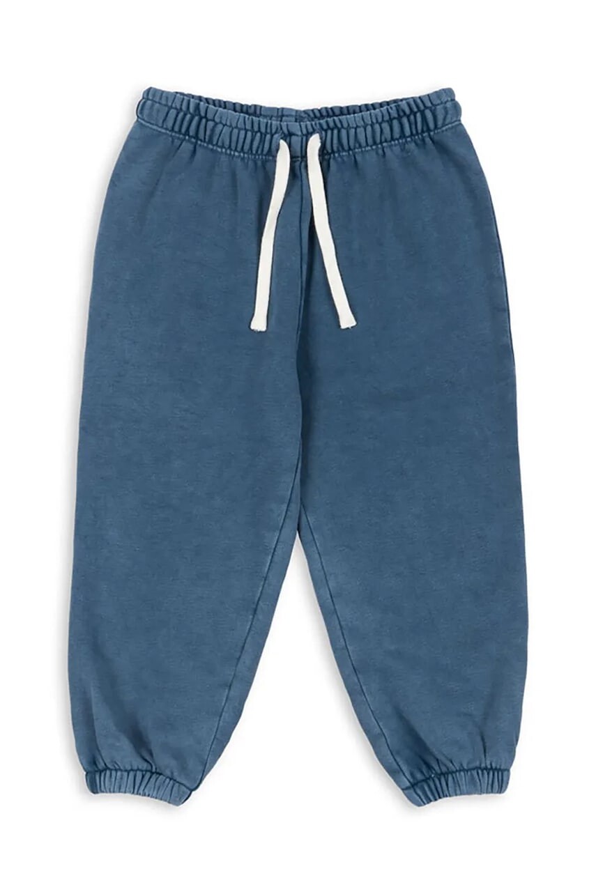 Detské bavlnené tepláky Konges Sløjd LOU WASHED SWEAT PANTS OCS modrá farba, jednofarebné, KS104347