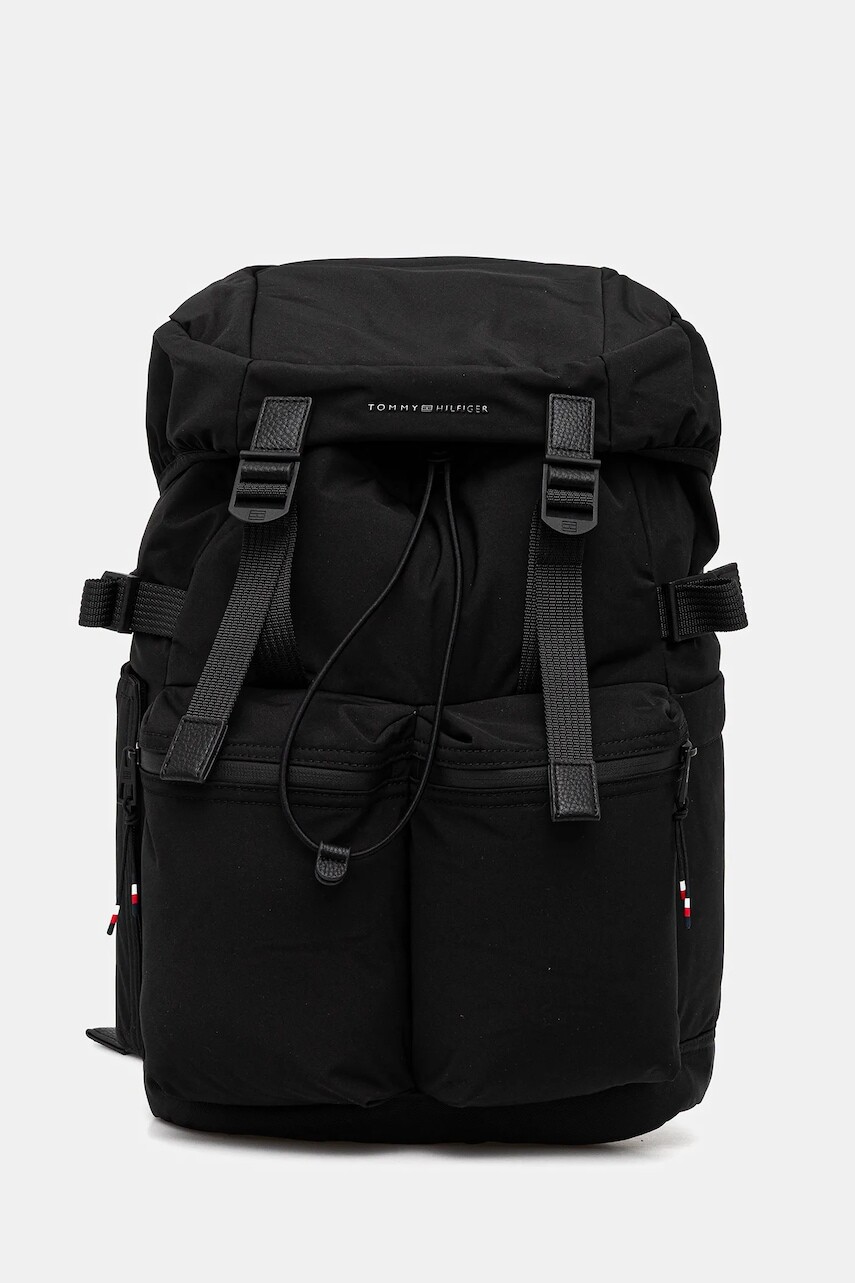 Ruksak Tommy Hilfiger pánsky, čierna farba, veľký, jednofarebný, AM0AM14038