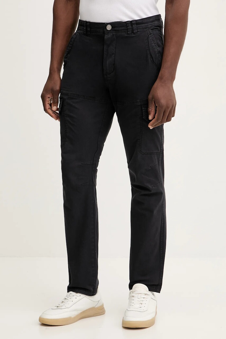 Nohavice Aeronautica Militare tmavomodrá farba, rovný strih, PA1633UCT03399