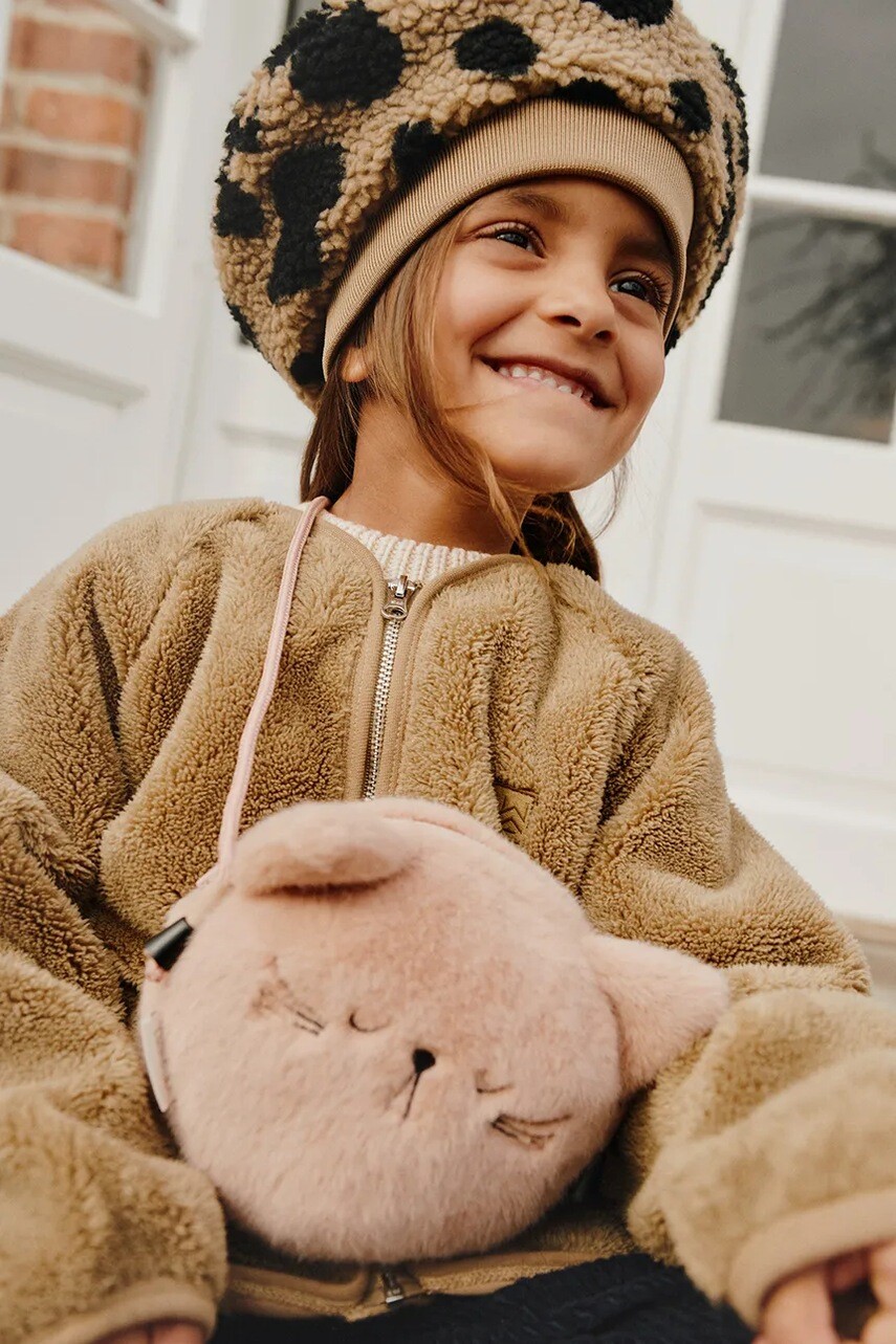 Detská baretka Liewood Poplar Pile Beret Hat béžová farba, LW20828