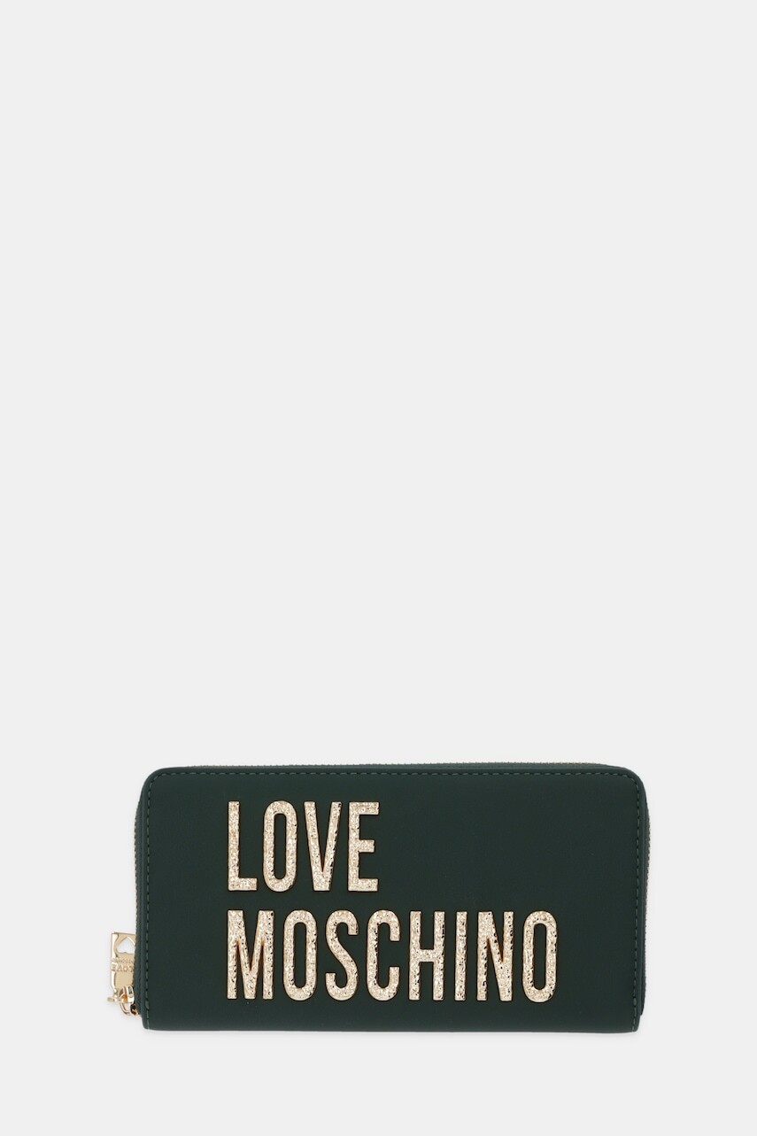 Peňaženka Love Moschino dámska, zelená farba, JC5692PP0NKD085A