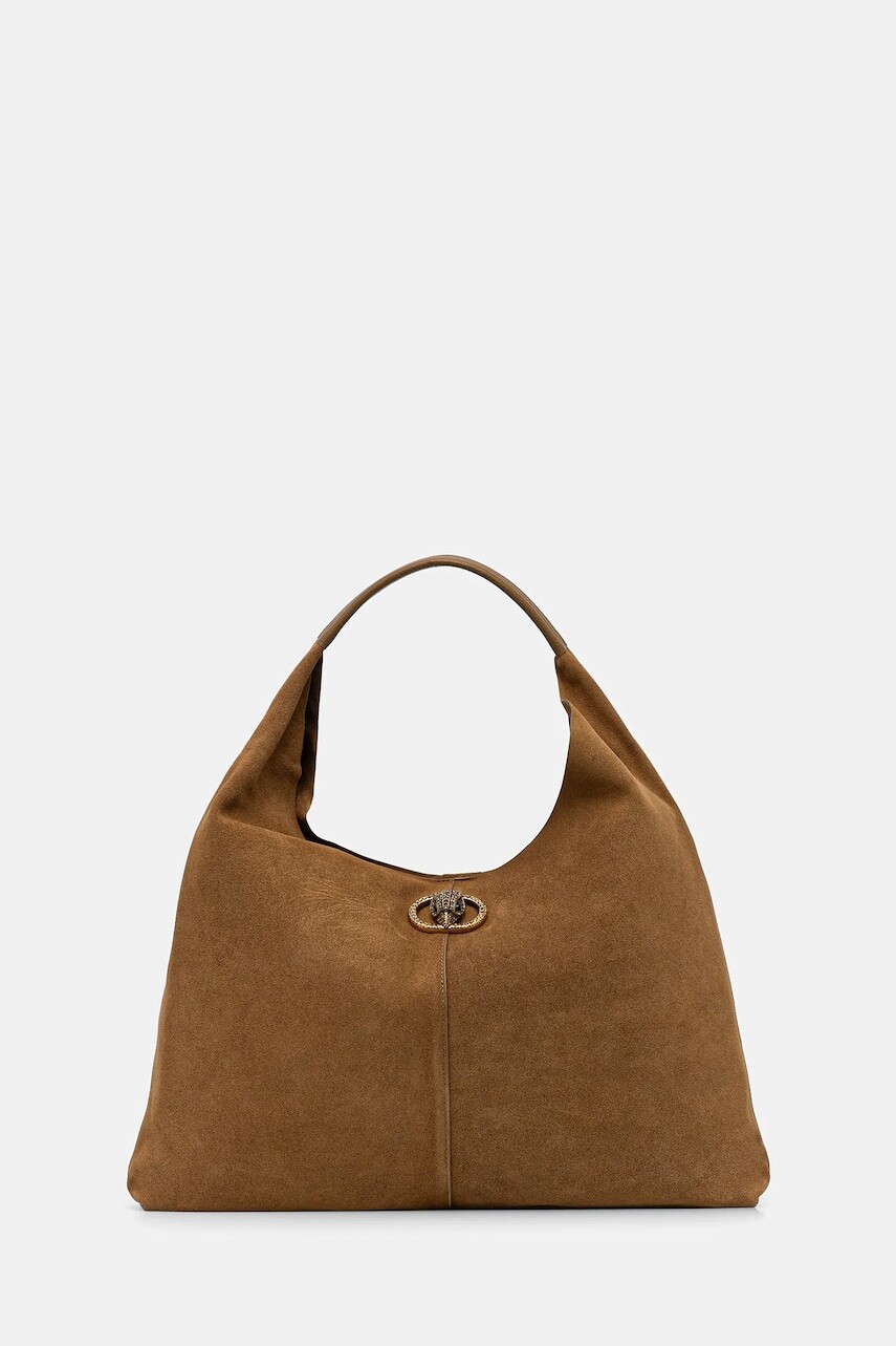 Kožená kabelka Kurt Geiger London CHELSEA zelená farba, 5049733209