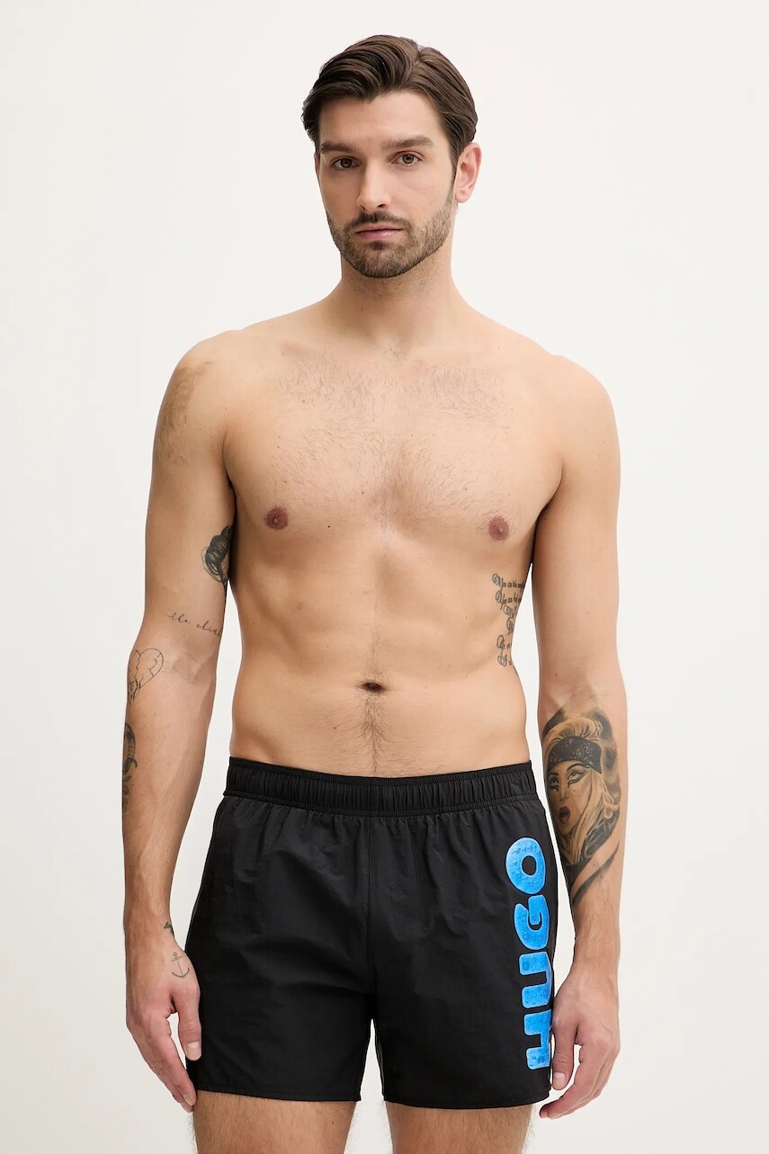 Plavkové šortky Hugo Blue čierna farba, 50556769
