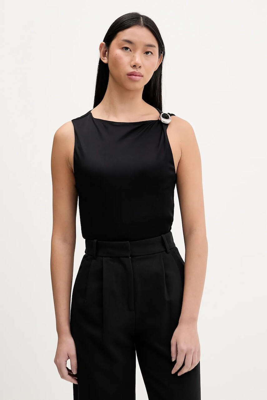 Blúzka HUGO čierna farba, jednofarebná, 50555782