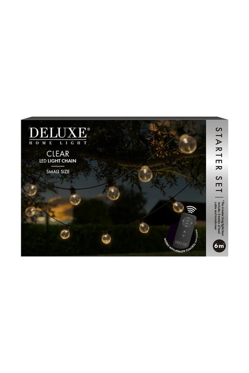 Sveteľná reťaz led Deluxe Homeart Starter Kit, 10 LED 3 m čierna farba